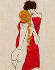 Egon Schiele Embroidery Art