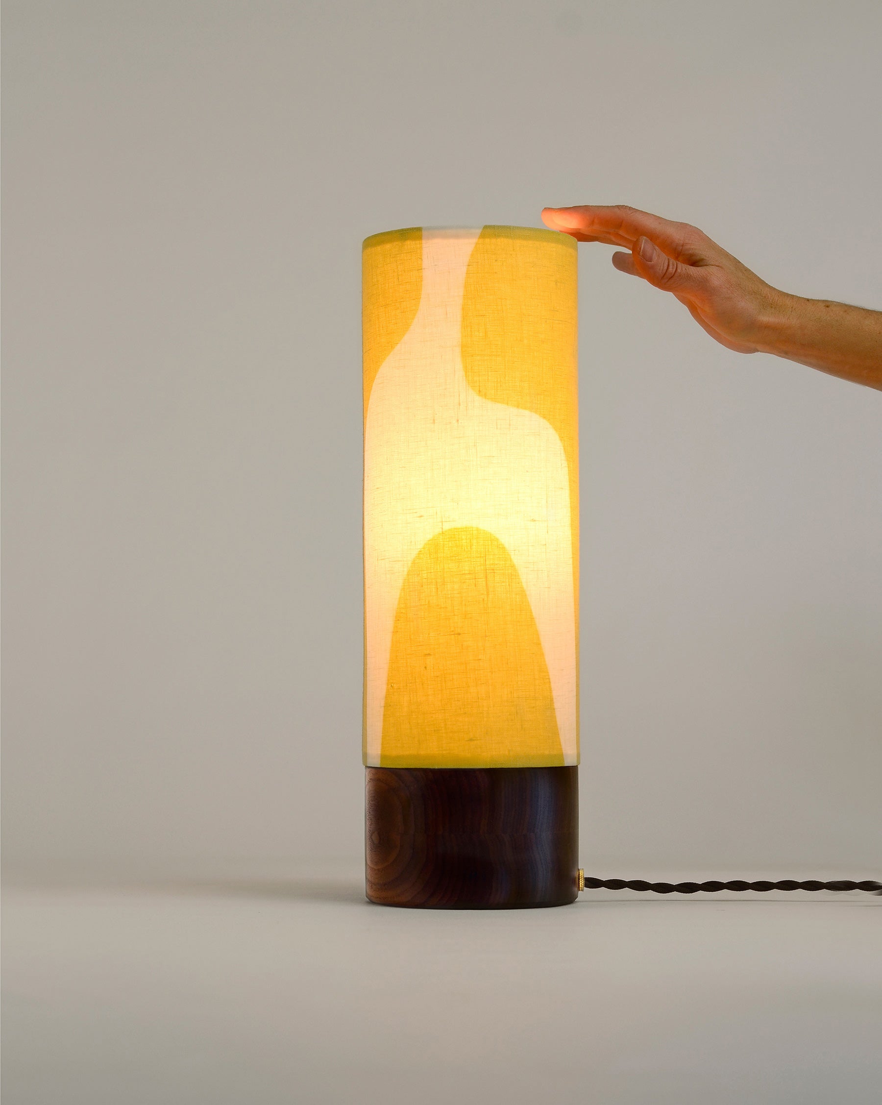 Small yellow hot sale table lamp