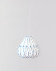 unique shibori pendant lamp dyed with natural indigo