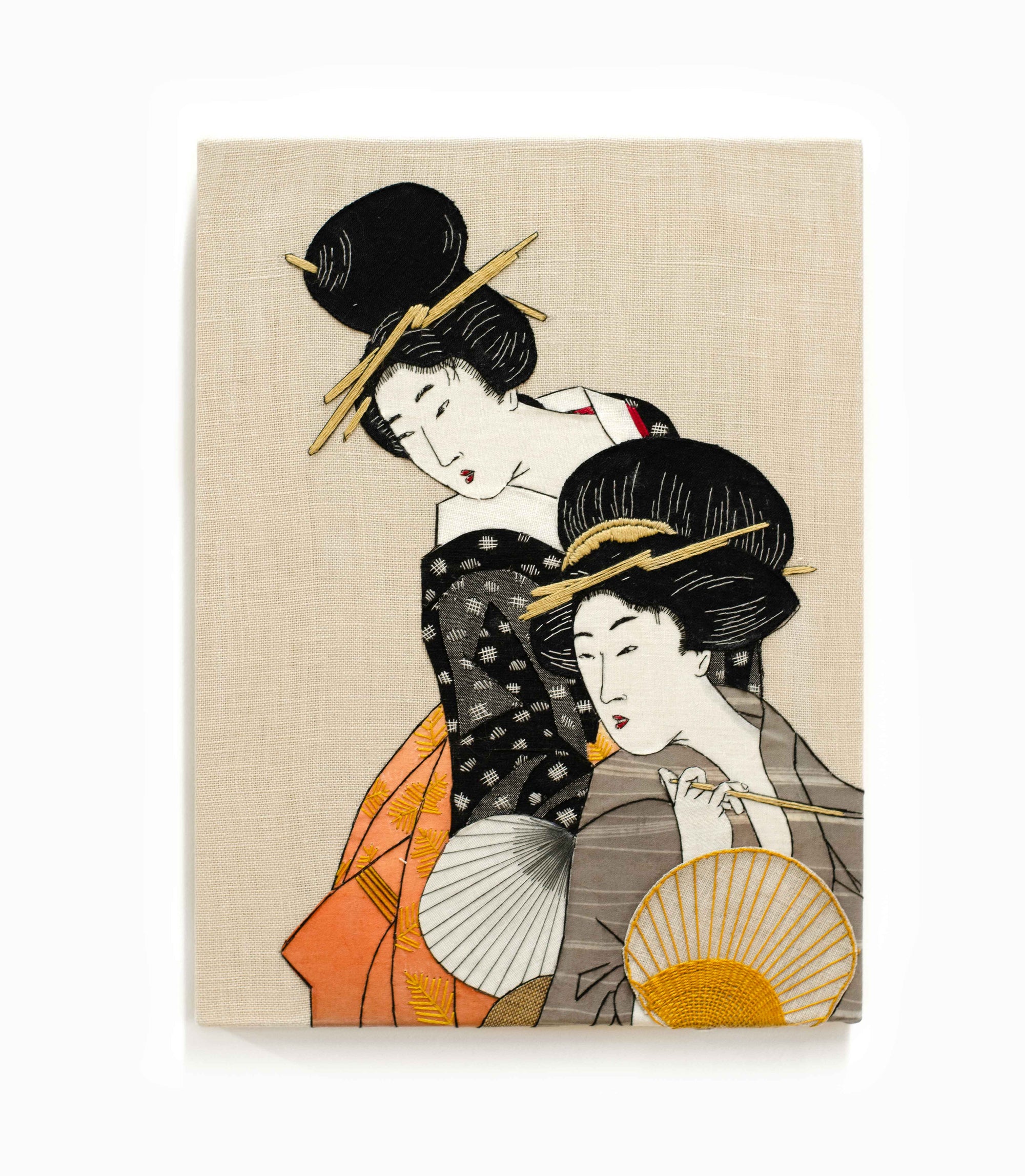 Kitagawa Utamaro Embroidery Art