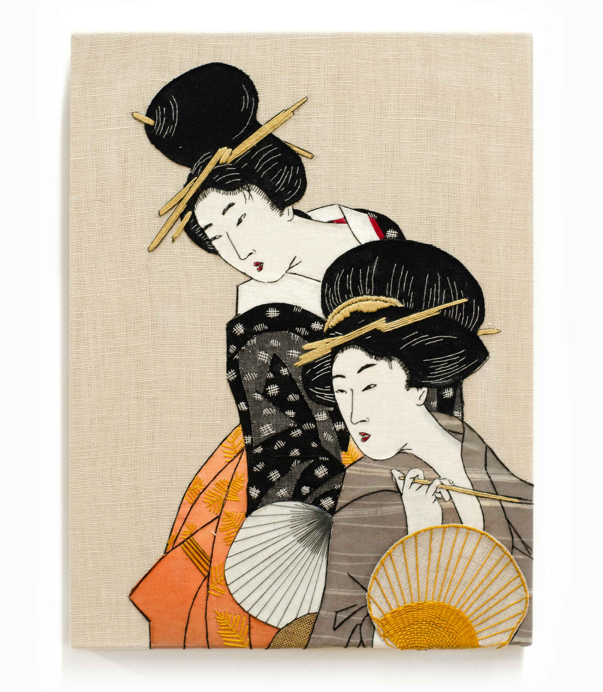 Kitagawa Utamaro Embroidery Art