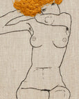 Egon Schiele Embroidery Art