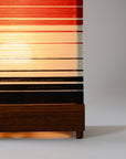wood and woven table lamp for mood and warm lighting