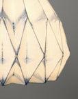 unique shibori pendant lamp dyed with natural indigo